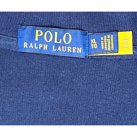Polo Ralph Lauren MenXL TG Blue Double-knit 1/4Zip Pullover Mockneck Sweater - Picture 4 of 10
